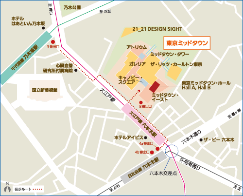 東京ミッドタウン周辺地図